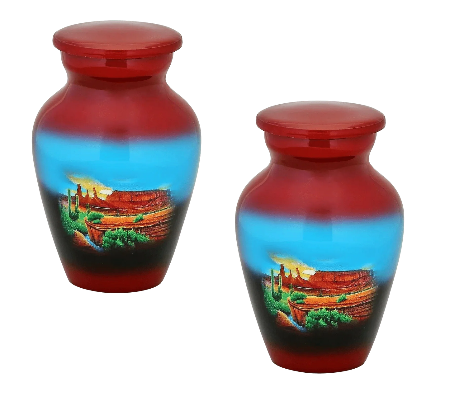 Pair of Keepsake Urns - Sonoran Desert | Artist Keepsake Urn
