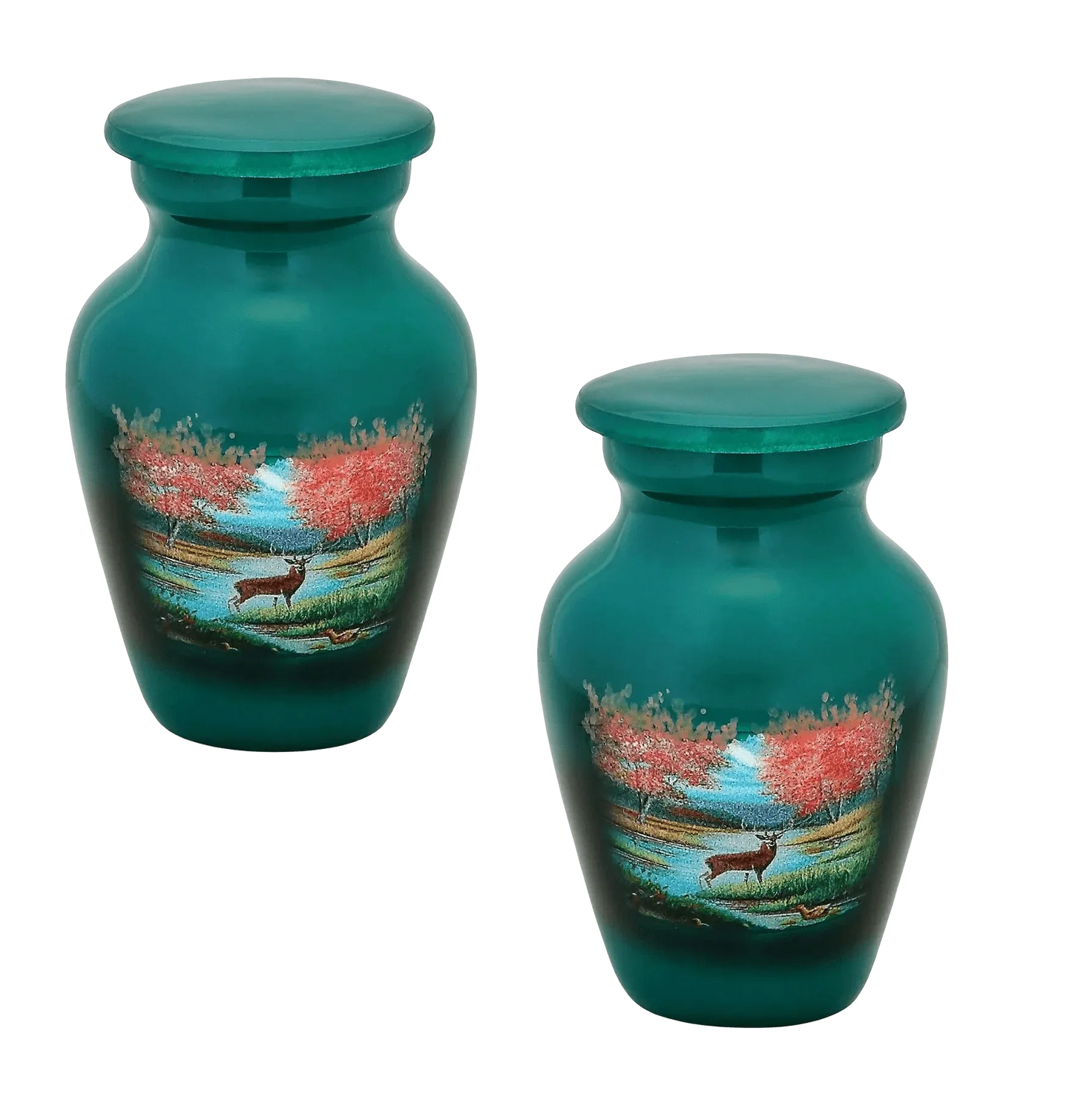 Pair of Keepsake Urns - Wildlife Refuge | Artist Keepsake Urns