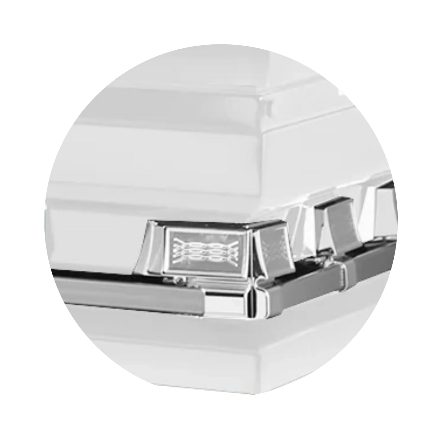 Atlas XL | White Steel Oversize Casket with White Interior