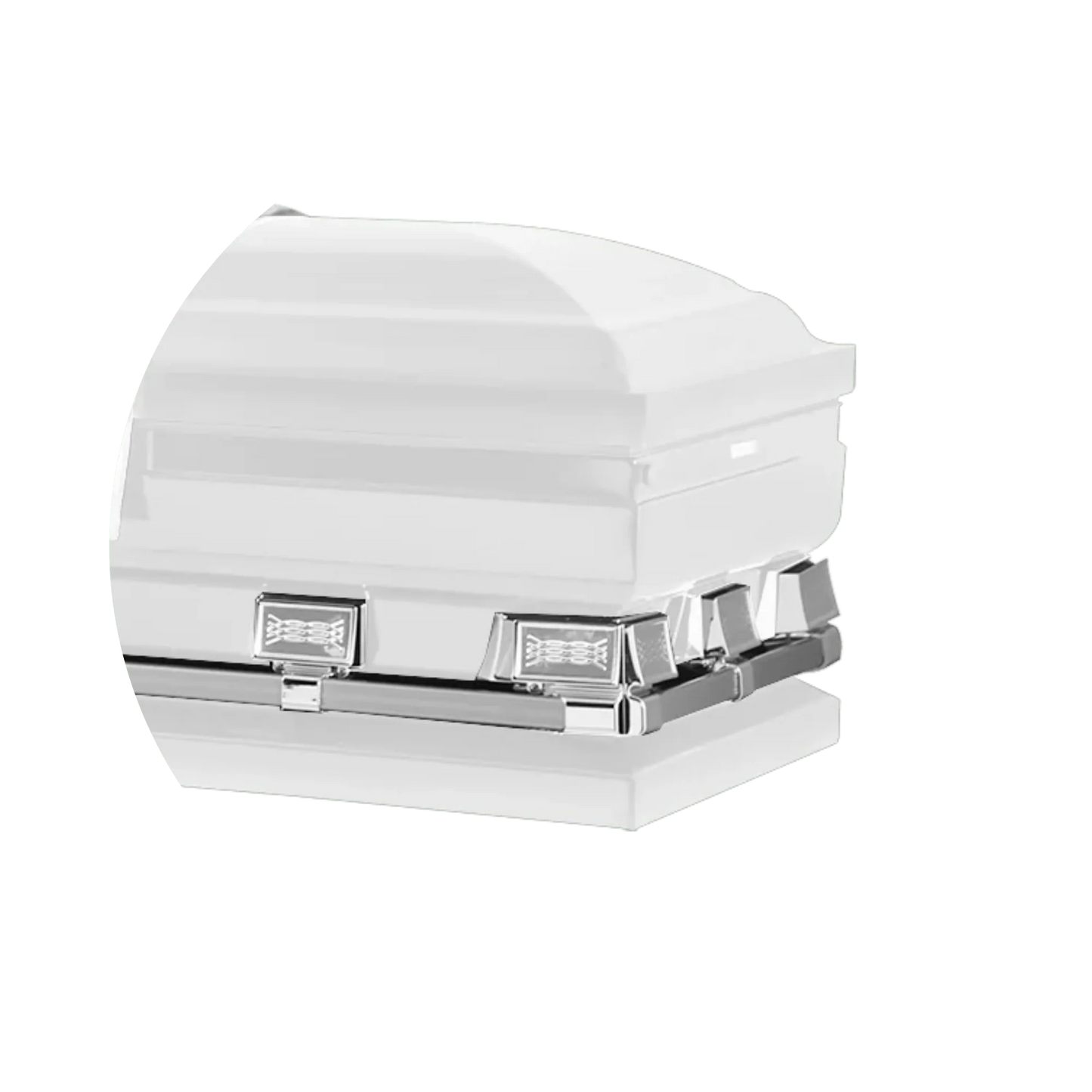 Atlas XL | White Steel Oversize Casket with White Interior