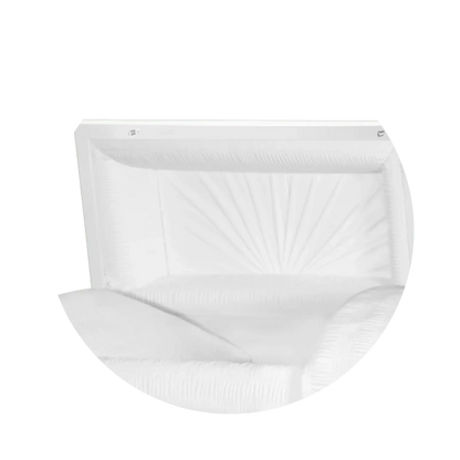 Atlas XL | White Steel Oversize Casket with White Interior