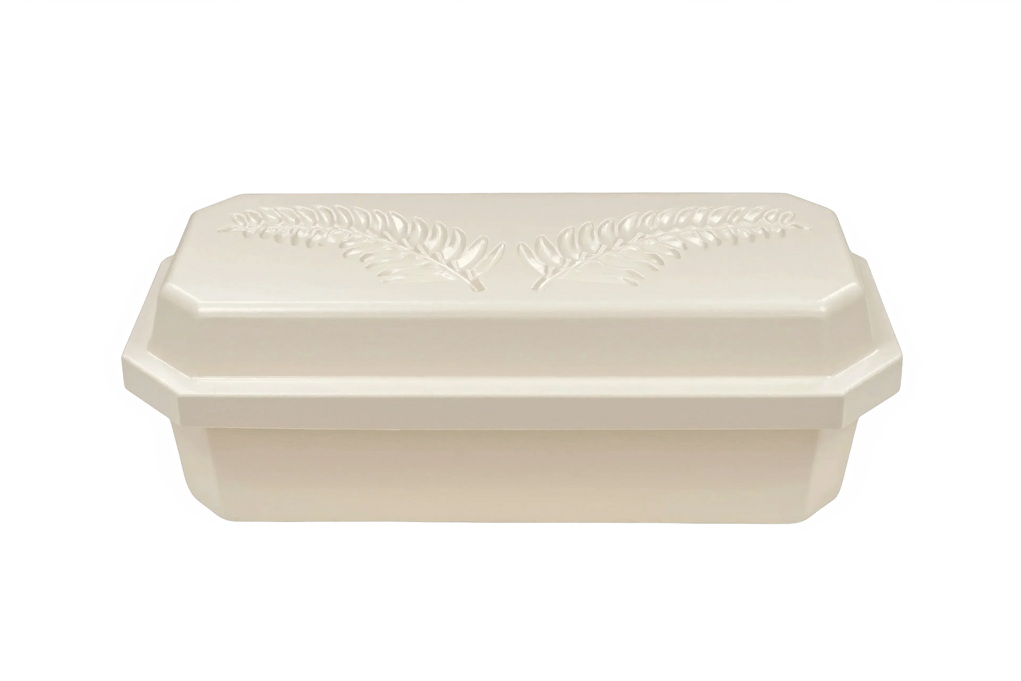 Standard Pet Casket | Almond With Rainbow Paw