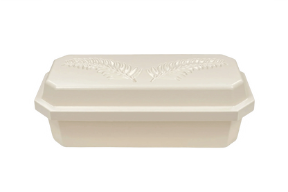 Standard Pet Casket | Almond With Rainbow Paw