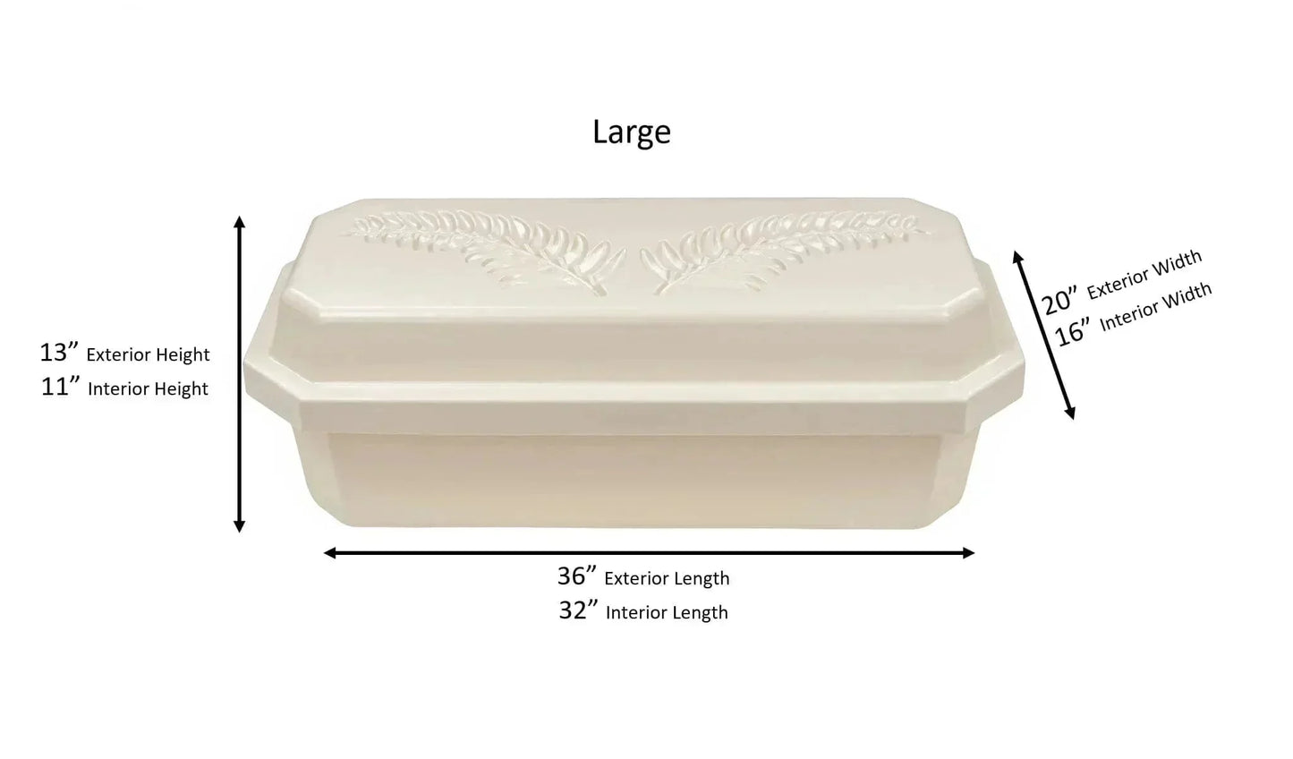 Standard Pet Casket | Almond With Pink Hibiscus