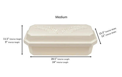 Standard Pet Casket | Almond With Pink