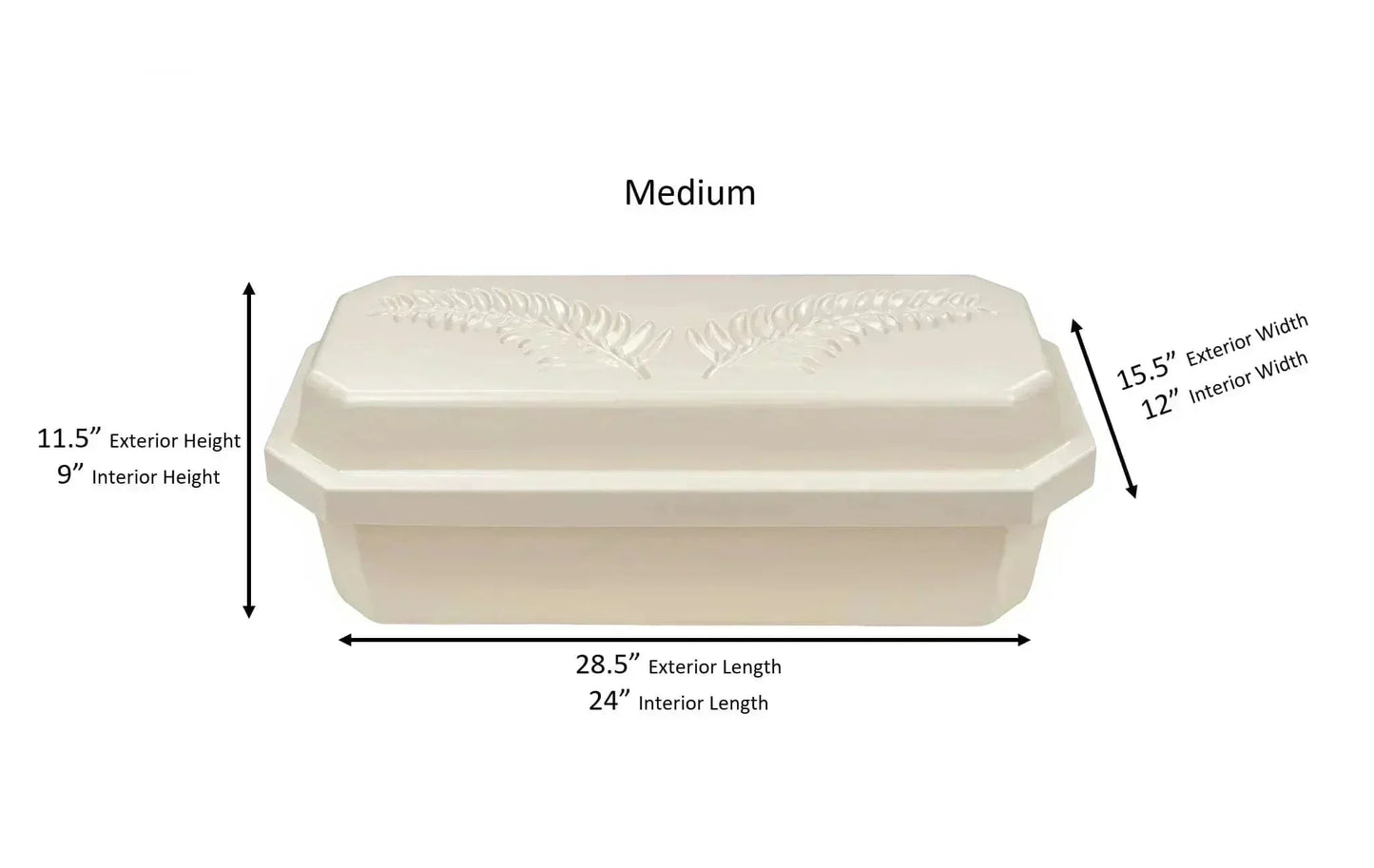 Standard Pet Casket | Almond with Black Paw Print