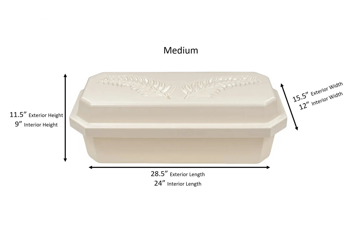 Standard Pet Casket | Almond With Cream
