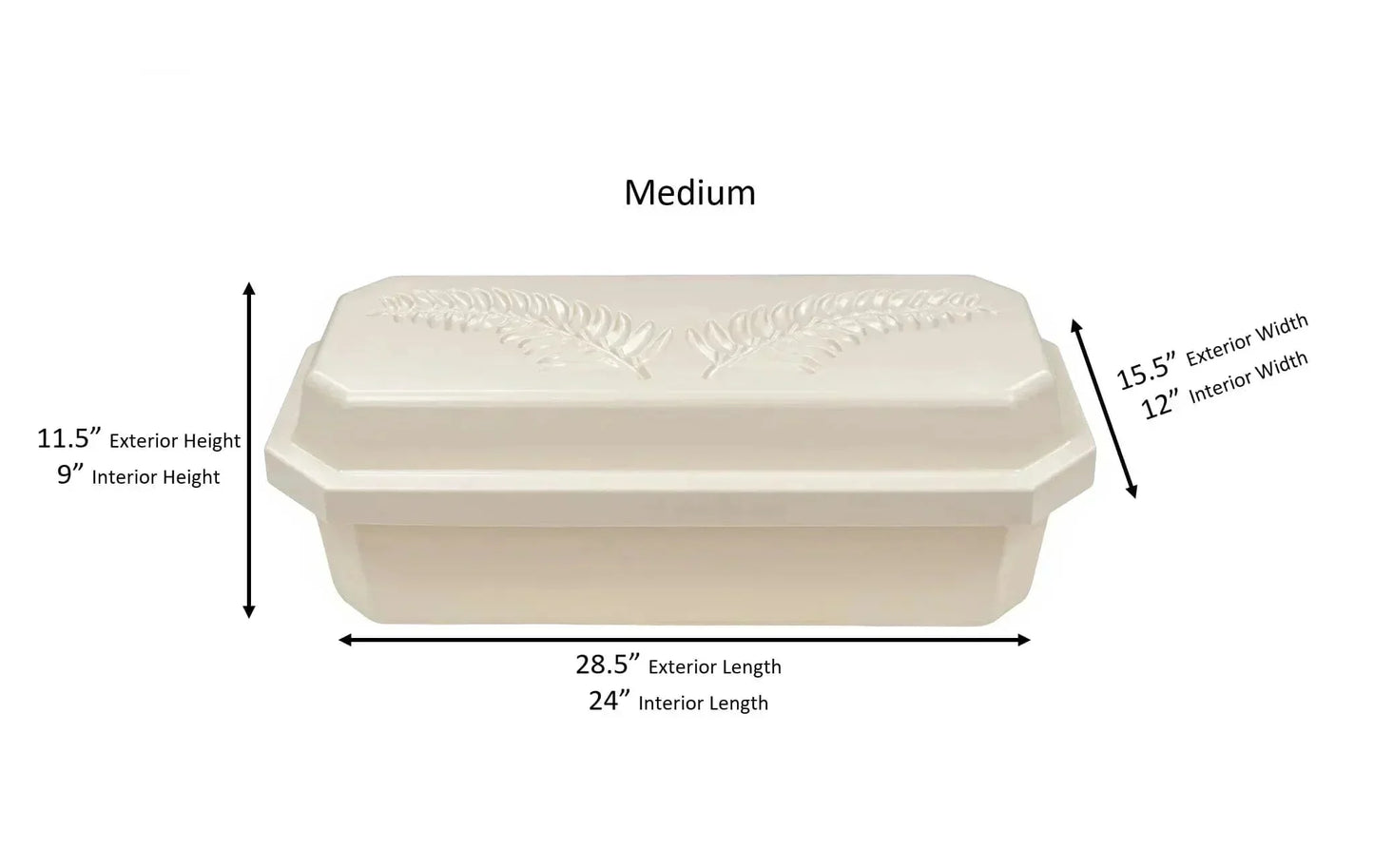 Standard Pet Casket | Almond With Pink Hibiscus