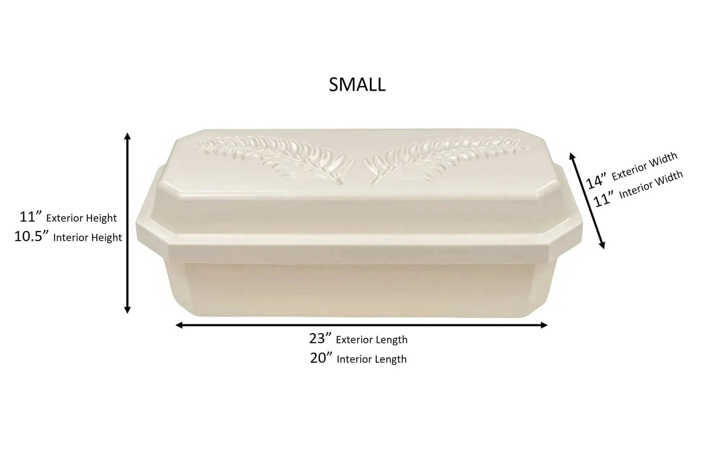 Standard Pet Casket | Almond With Grey