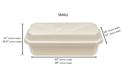 Standard Pet Casket | Almond With Grey