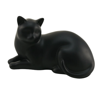 Cozy Cat Black Pet Urn