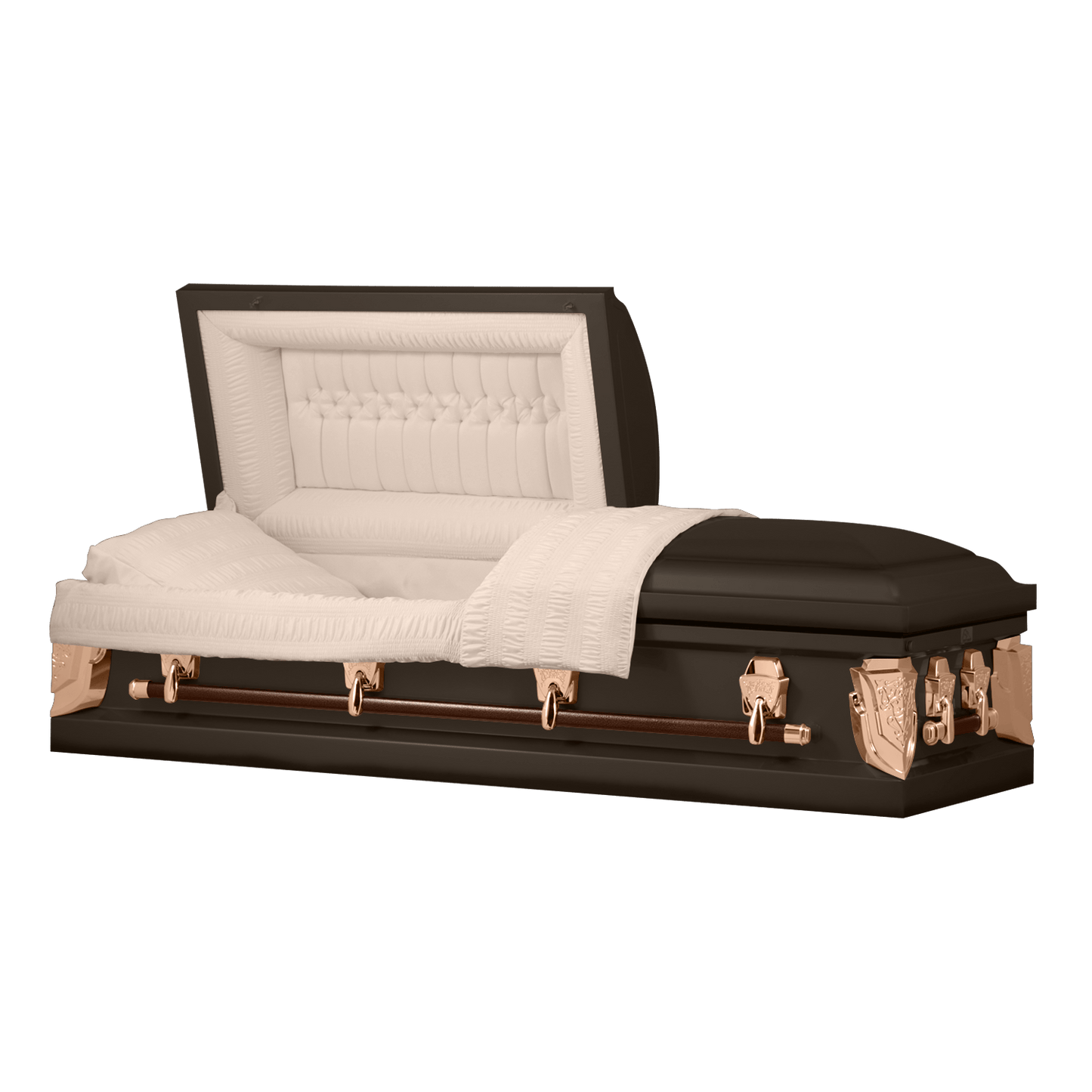 Cambridge Series | Bronze Steel Casket with Rosetan Velvet Interior - Titan Casket