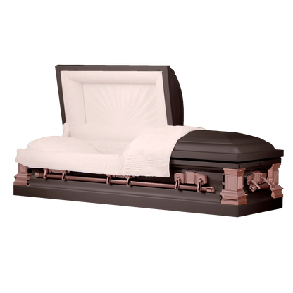 Satin Series | Bronze Steel Casket with Rosetan Interior