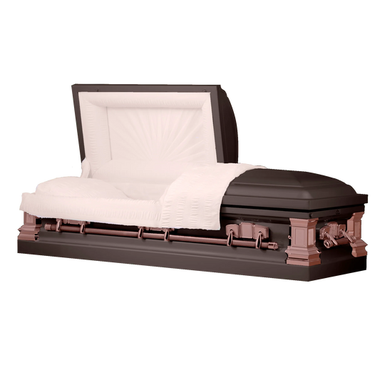 Satin Series | Bronze Steel Casket with Rosetan Interior