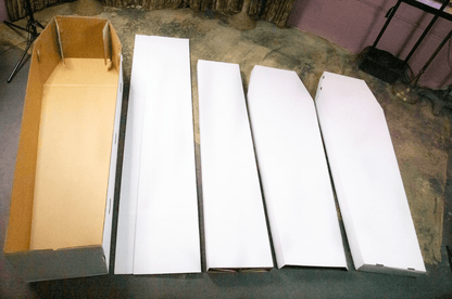 Card Board Coffin Construction Elements