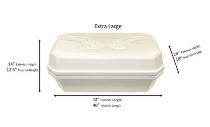 Classic Pet Casket | Almond With Rosetan