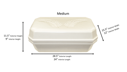Classic Pet Casket | Almond With Rosetan