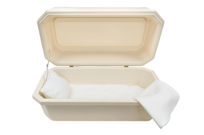 Classic Pet Casket | Almond With Cream