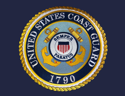 Veteran Select | Coast Guard Dark Blue Steel Casket with Dark Blue Interior