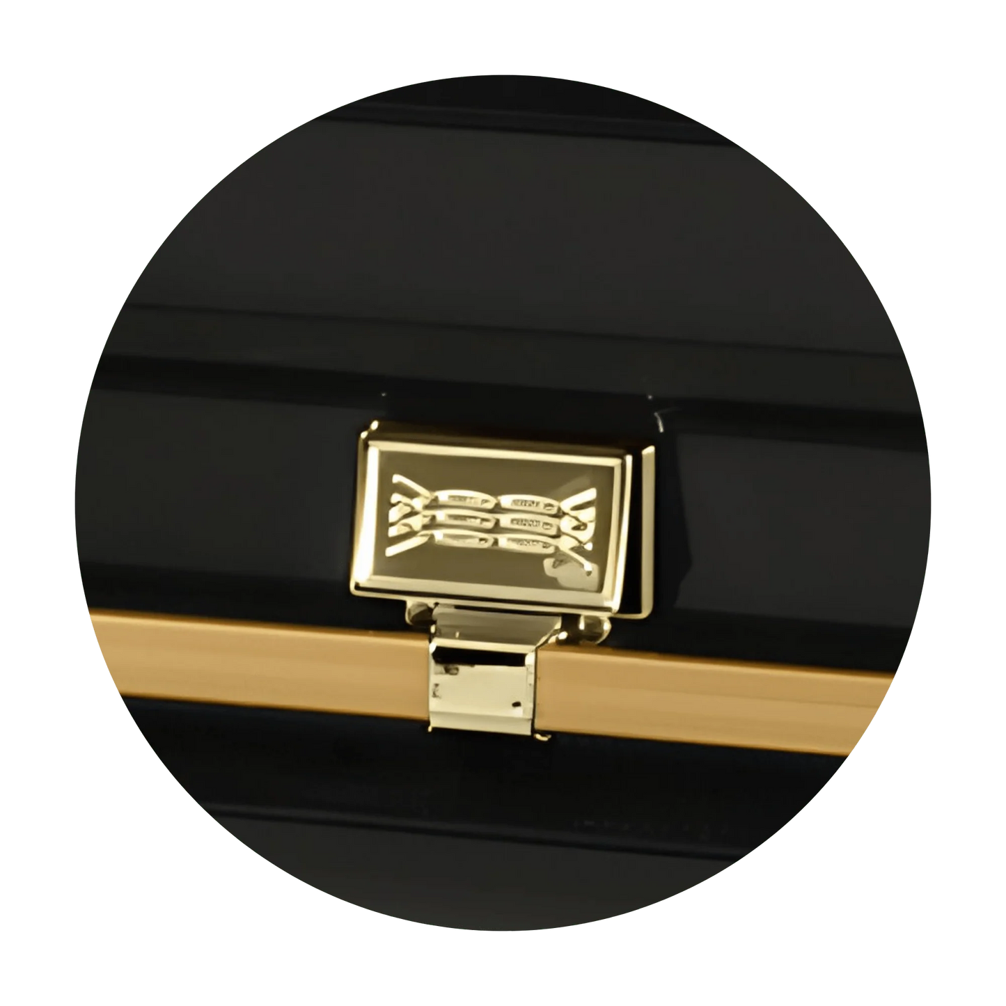 Commander XXL 40 & 44-inch | Black and Gold Steel Oversize Casket with White Interior