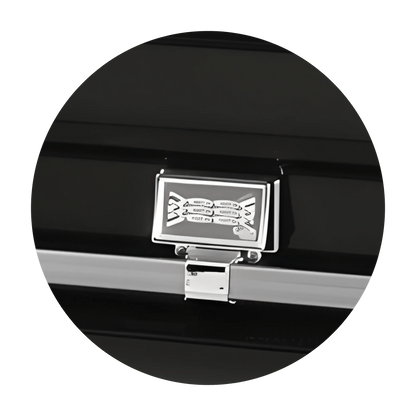 Commander XXL 40 & 44-inch | Black Steel Oversize Casket with White Interior