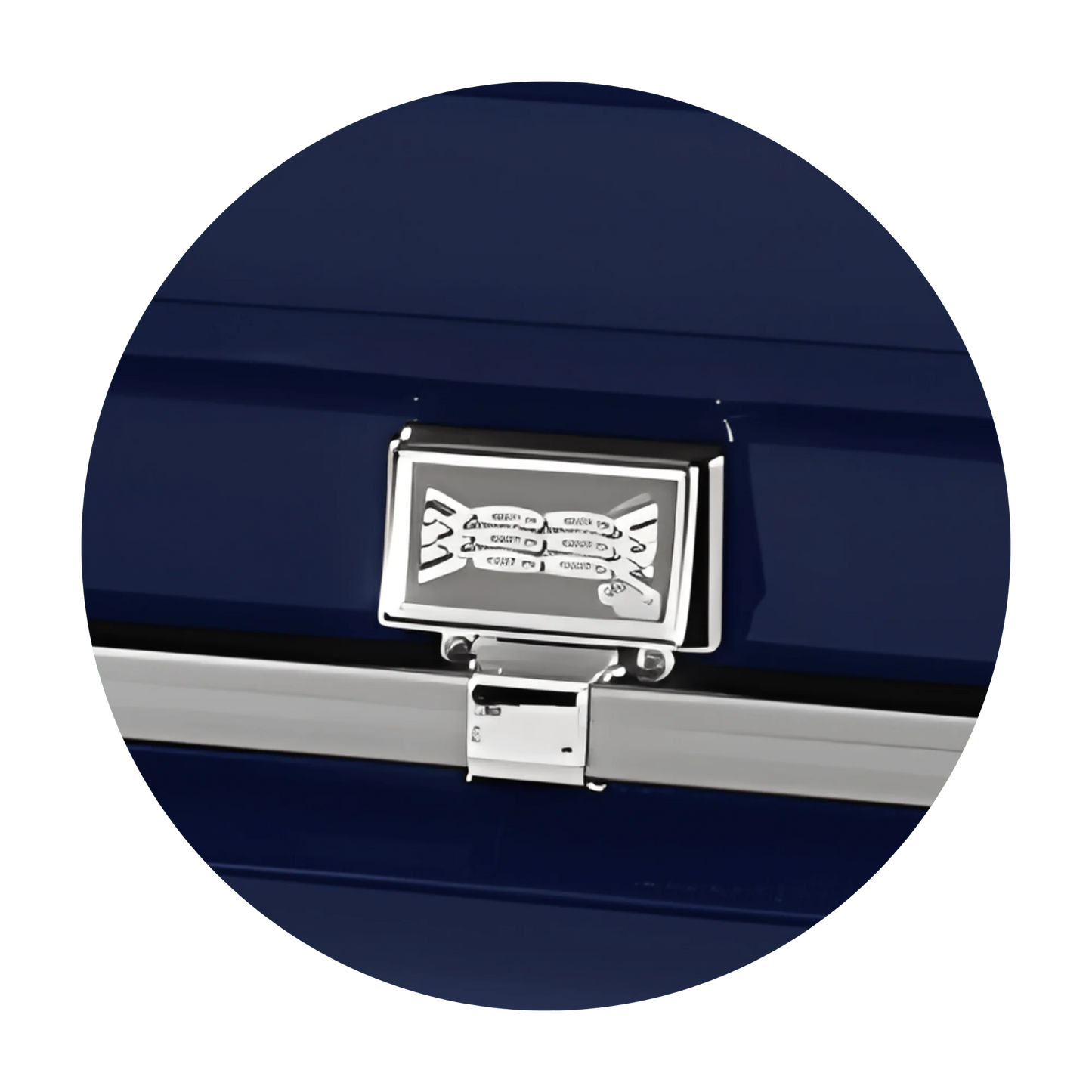 Commander XXL 40 & 44-inch | Dark Blue Steel Oversize Casket with Light Blue Interior