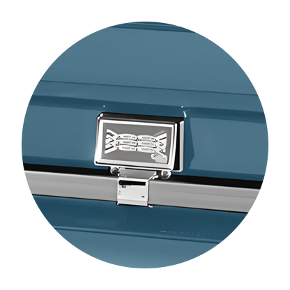 Commander XXL 40 & 44-inch | Light Blue Steel Oversize Casket with Light Blue Interior