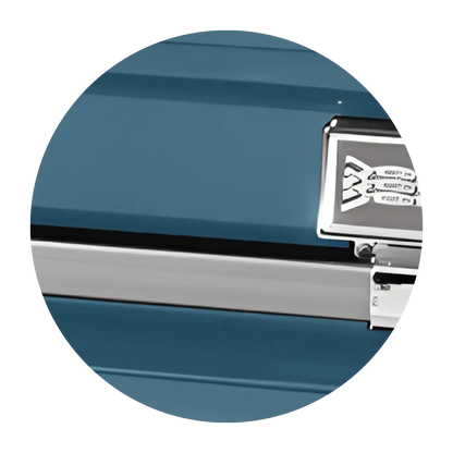 Commander XXL 40 & 44-inch | Light Blue Steel Oversize Casket with Light Blue Interior
