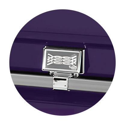 Commander XXL 40 & 44-inch | Royal Purple Steel Oversize Casket with White Interior