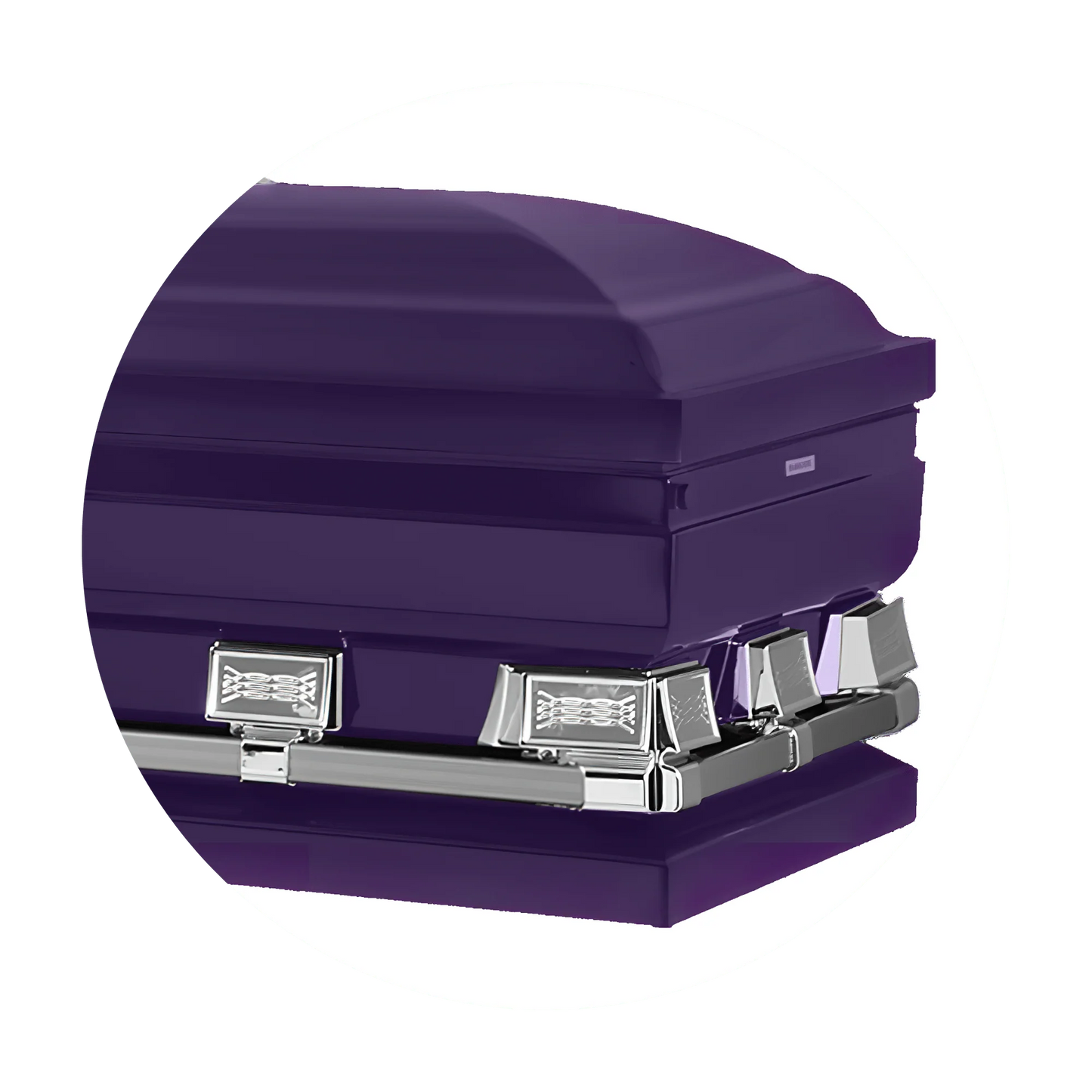 Commander XXL 40 & 44-inch | Royal Purple Steel Oversize Casket with White Interior