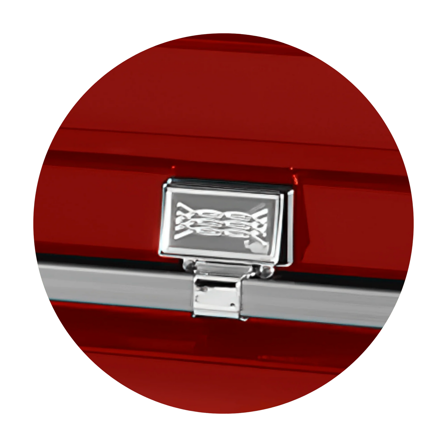 Commander XXL 40 & 44-inch | Red Steel Oversize Casket with White Interior