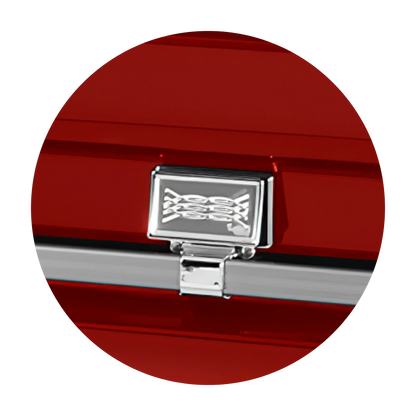 Commander XXL 40 & 44-inch | Red Steel Oversize Casket with White Interior