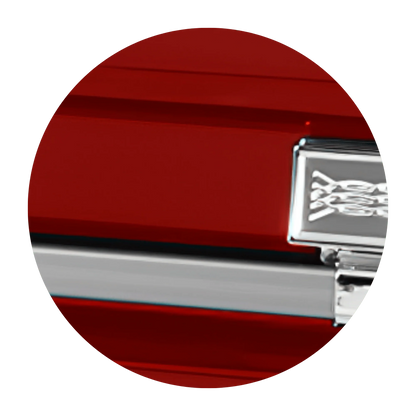Commander XXL 40 & 44-inch | Red Steel Oversize Casket with White Interior