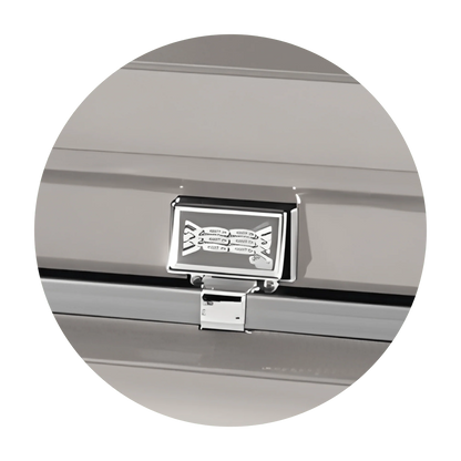 Commander XXL 40 & 44-inch | Silver Steel Oversize Casket with White Interior