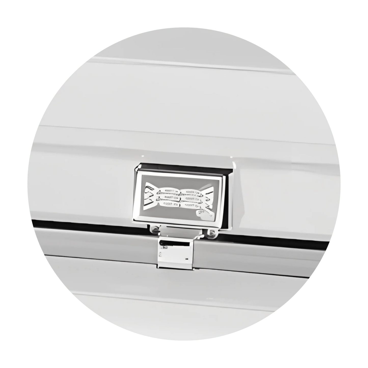 Commander XXL 40 & 44-inch | White and Silver Steel Oversize Casket with White Interior
