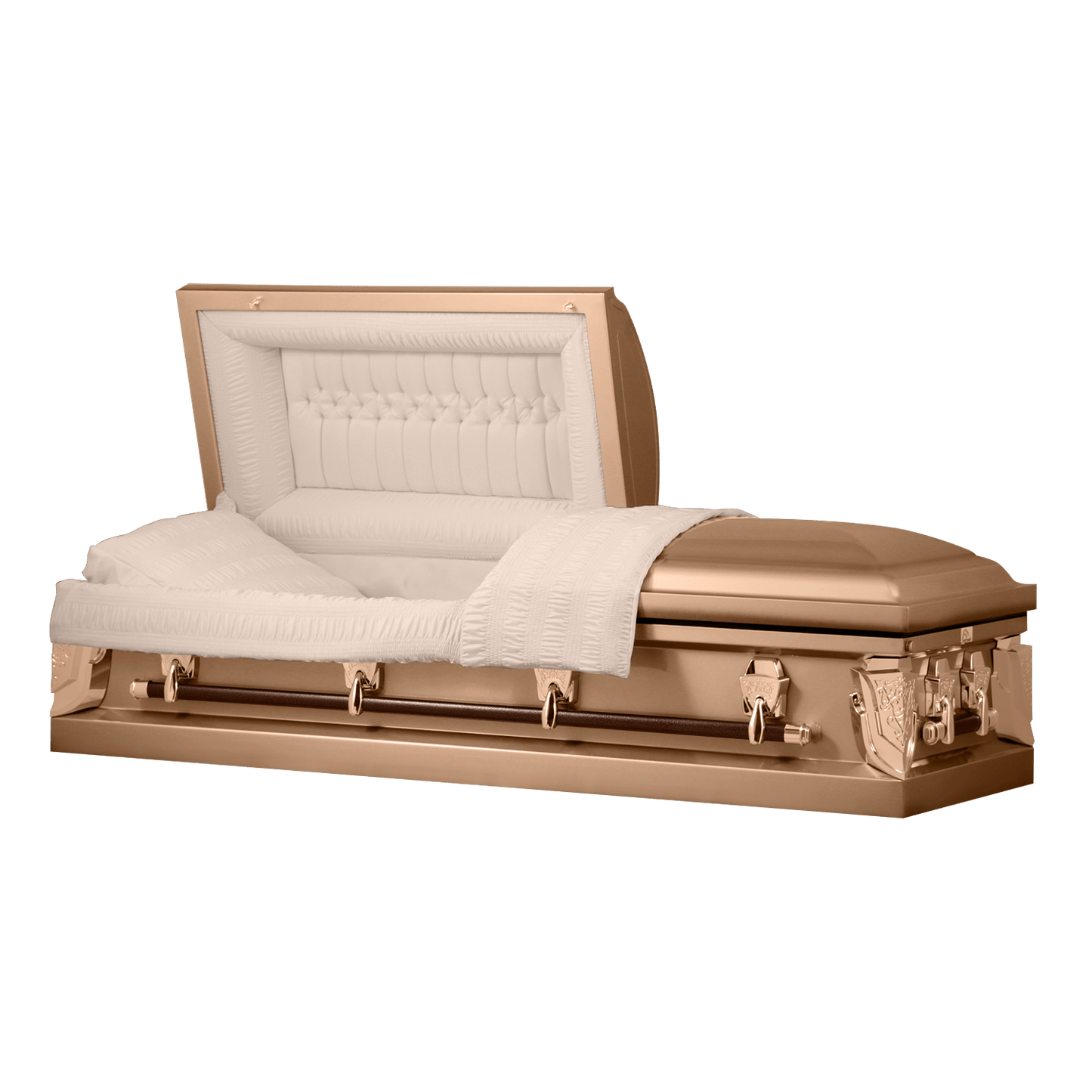 Cambridge Series | Copper Steel Casket with Rosetan Velvet Interior - Titan Casket