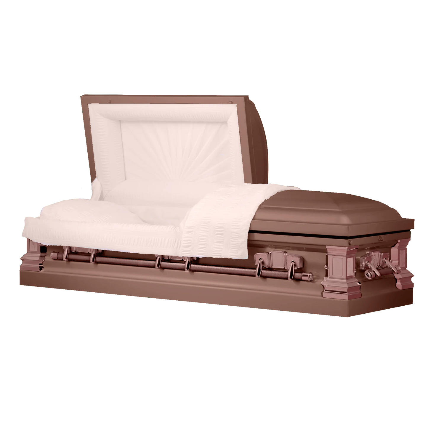 Satin Series | Copper Steel Casket with Rosetan Interior