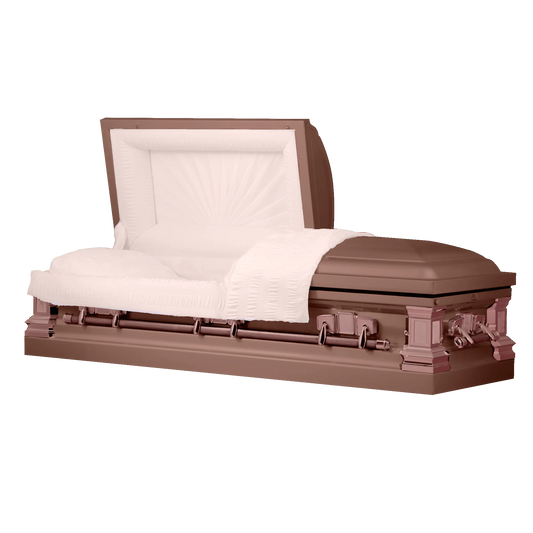 Satin Series | Copper Steel Casket with Rosetan Interior