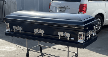 Veteran Select | Air Force Dark Blue Steel Military Casket with Dark Blue Interior