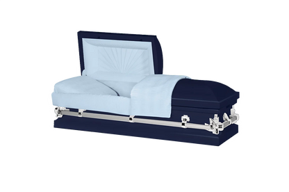 Youth & Child | Dark Blue & Silver Youth Casket