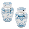 Pair of Keepsake Urns - Blue Loving Doves | Dover Brass Urns