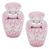 Pair of Keepsake Urns - Pink Loving Doves | Dover Brass Urns
