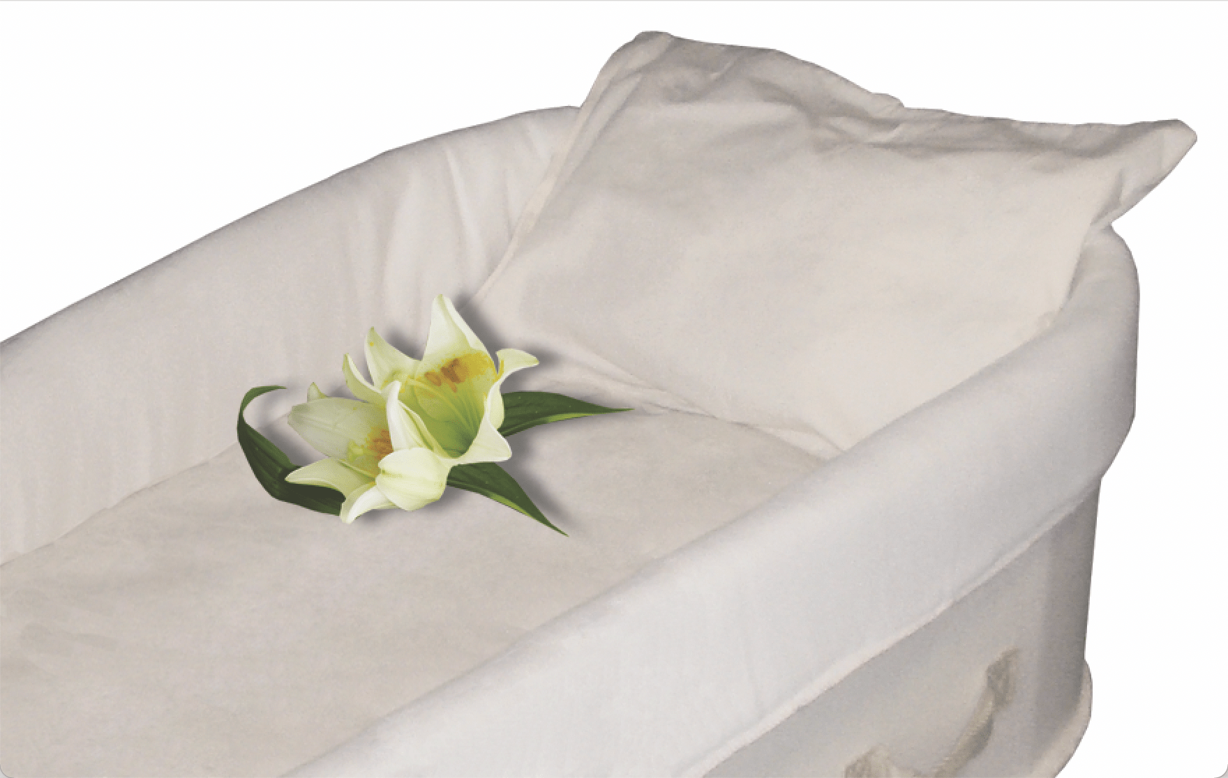 Ecru Fleece Woolen Casket Interior