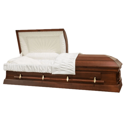 Essex (Poplar) | Poplar Wood Casket with Satin Cherry Finish