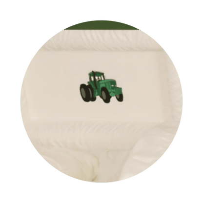 Farmer | Green Steel Casket with White Interior