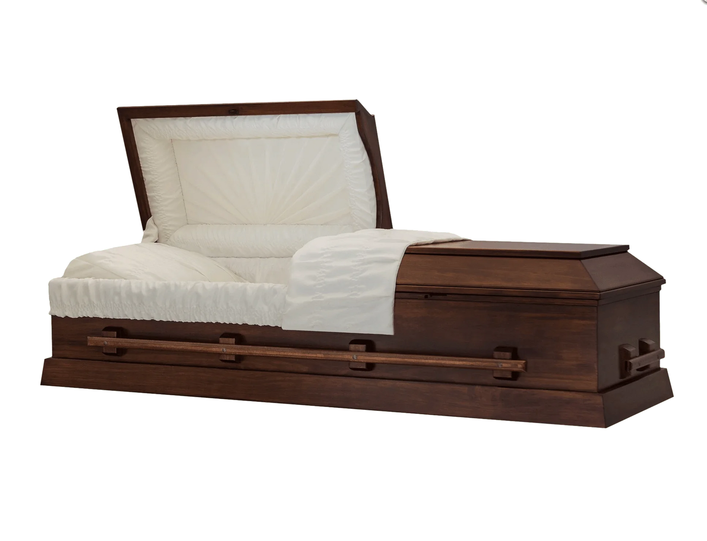 Pillar (Poplar) | Poplar Wood Casket with a Satin Finish