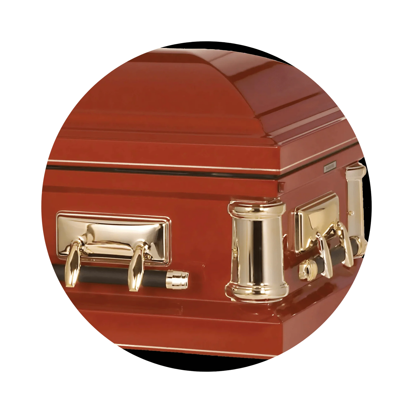 Firefighter | Red Steel Casket with White Interior