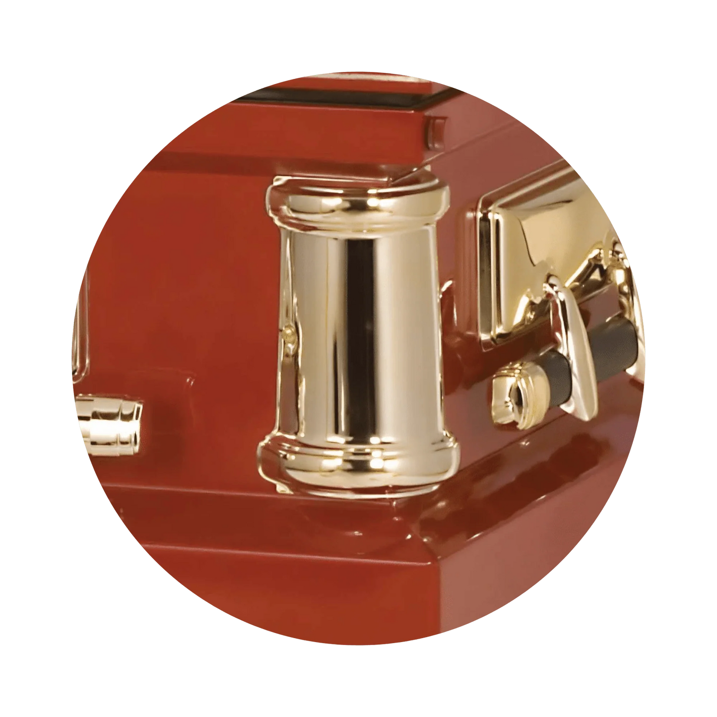 Firefighter | Red Steel Casket with White Interior