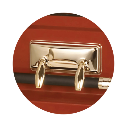 Firefighter | Red Steel Casket with White Interior