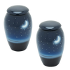 Pair of Keepsake Urns - Starry Nights | Hand Painted Keepsake Urns